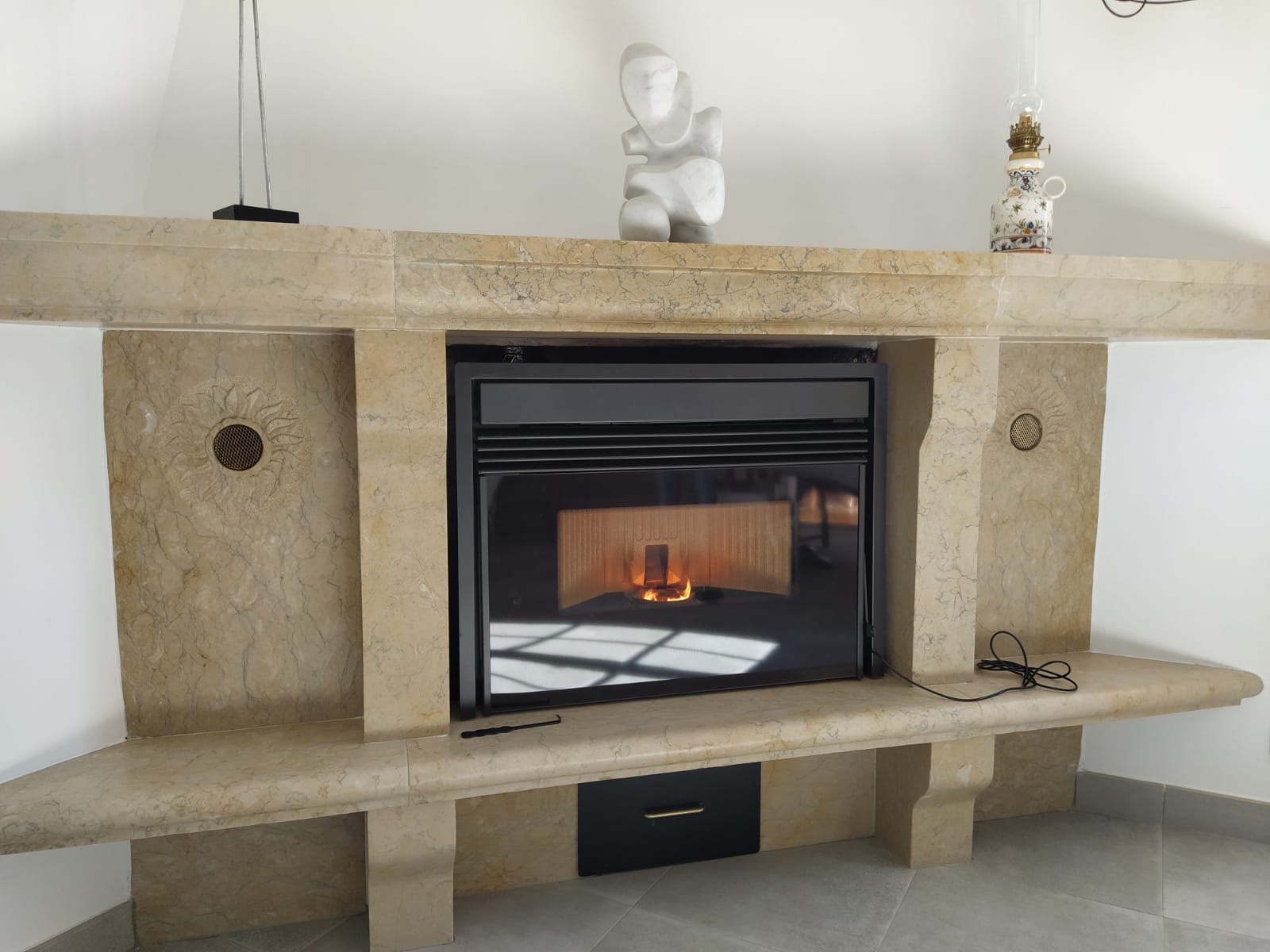 Installation d'un insert de chauffage