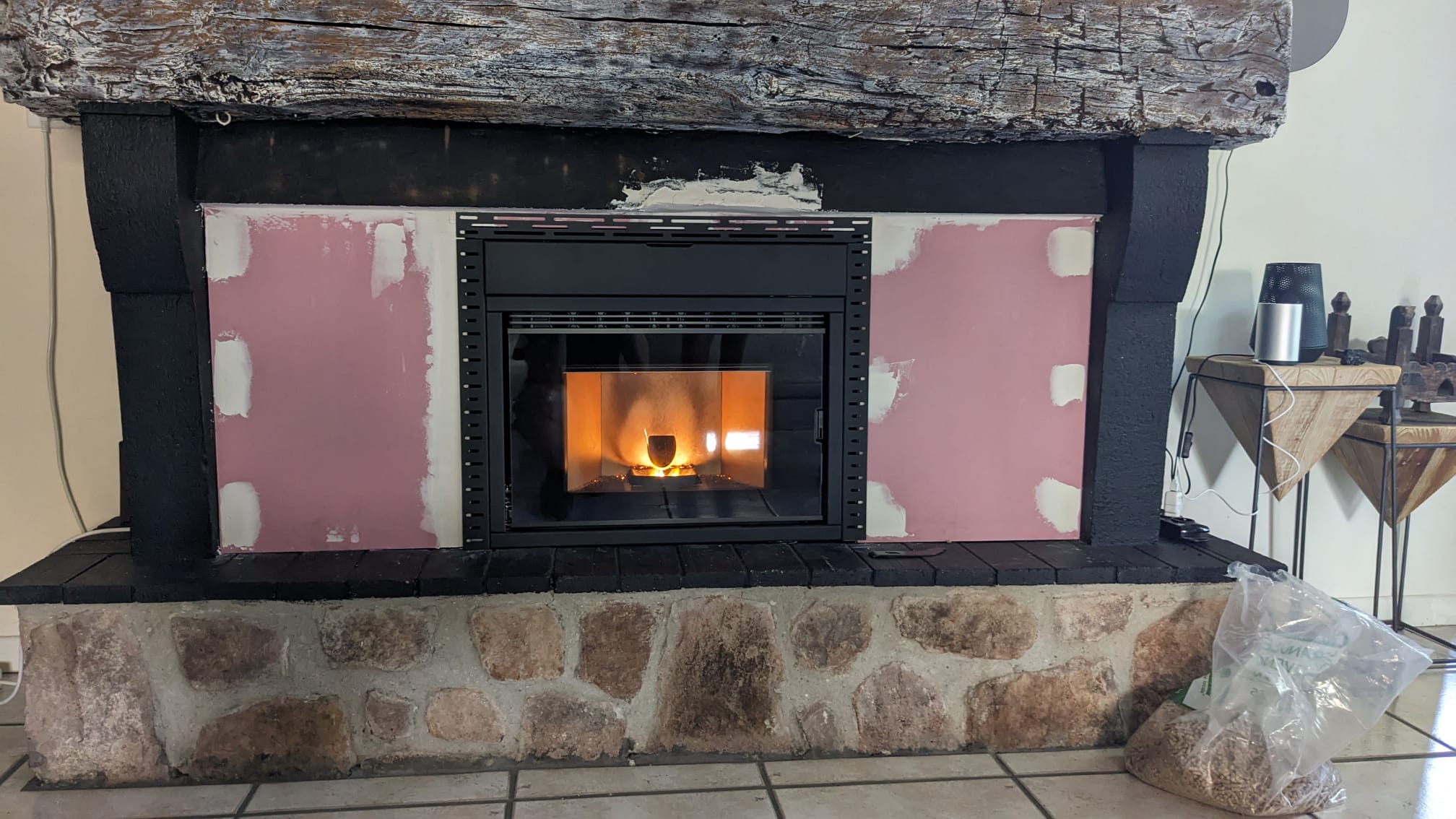 Installation d'un insert de chauffage