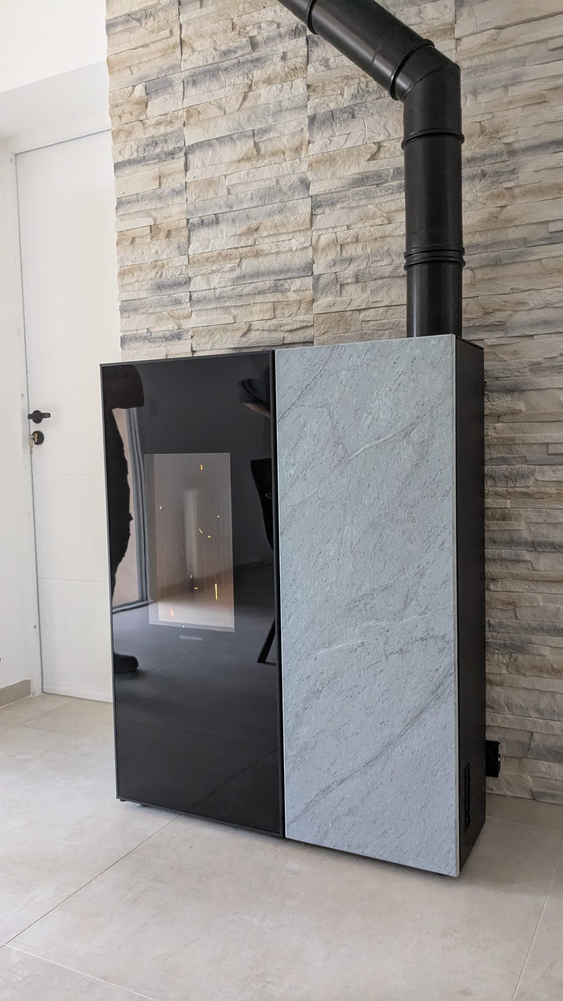 Installation d'un poêle à granulés